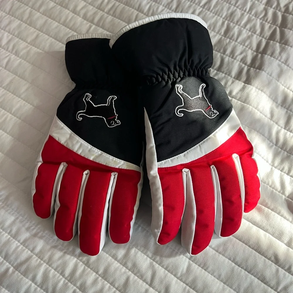 The Black Dog Red and Black Gloves - Picture 1 of 2
